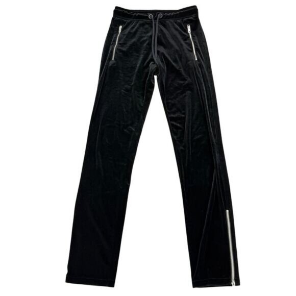 Rag & Bone Velvet Sweatpant Tapered Leg Track Pant In Black Size XXS - Picture 3 of 7